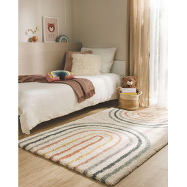 Дитячий килим Benuta Lytte Gobi - багатокольоровий 80x150 см, прямокутний, з дитячими мотивами, штучне волокно, для дитячої, вітальні, спальні