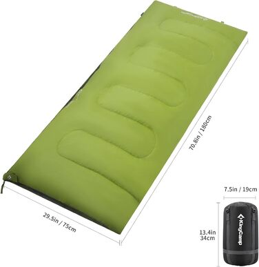 KingCamp 3-Season Sleeping Bag - Lightweight, Water-Resistant & Warm for Adults & Kids - Camping & Outdoor