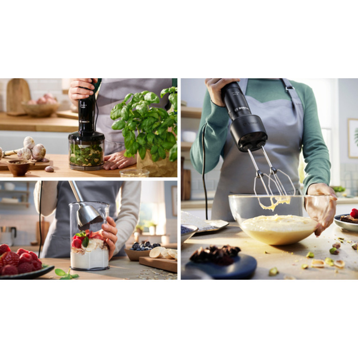 Занурювальний блендер Bosch MSM4B624, 1000 Вт, чорний