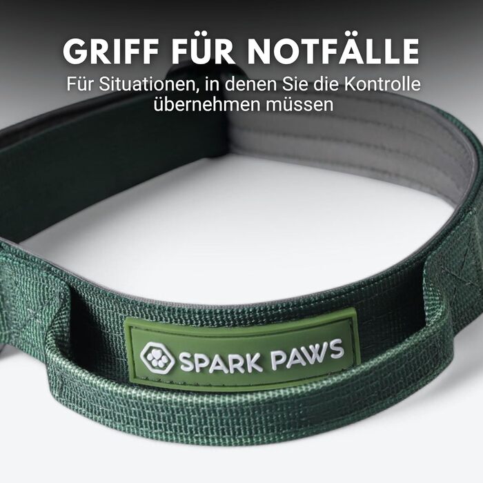 Тактичний нашийник для собак Spark Paws – міцний, преміум-якість, товстий та довговічний для великих та середніх собак – Army Green, XS: 9-18 кг [2.5 см]