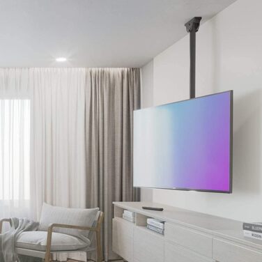 Телескопічний універсальний стельовий кронштейн Techly ICA-CPLB-944S для LED/LCD телевізорів 32