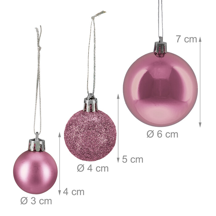 Relaxdays Set of 50 Christmas Baubles