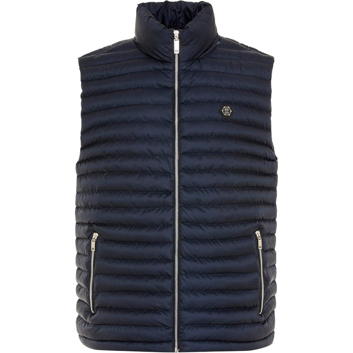 Чоловіча вітрозахисна куртка Redbridge з коміром-худи, модель Bubble Vet, чорна (M, темно-синій)