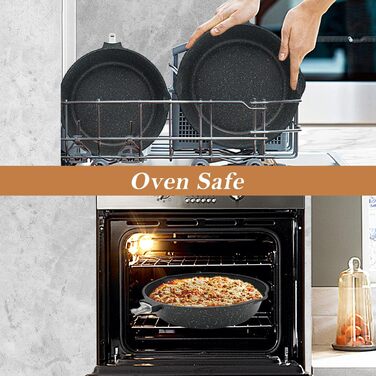 Сковорода з кришкою 28 см, антипригарне покриття, знімна ручка, підходить для всіх типів плит