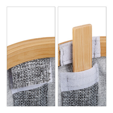 Relaxdays Fabric Storage Basket - Grey