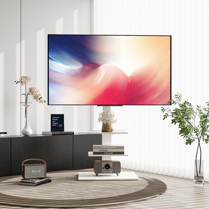 Підставка для телевізора FITUEYES: регульована, поворотна, для телевізорів 32-75 дюймів (до 40 кг, VESA 600x400)