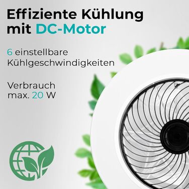 Стельовий вентилятор Noaton Triton 12050B з LED підсвіткою, 50 см, чорний. Димер, 3 режими світла, пульт, таймер