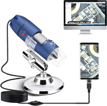 Цифрова мікроскоп-камера Ninyoon 1080P USB для iPhone, iPad, Android, PC, 50-1000x, з підсвічуванням