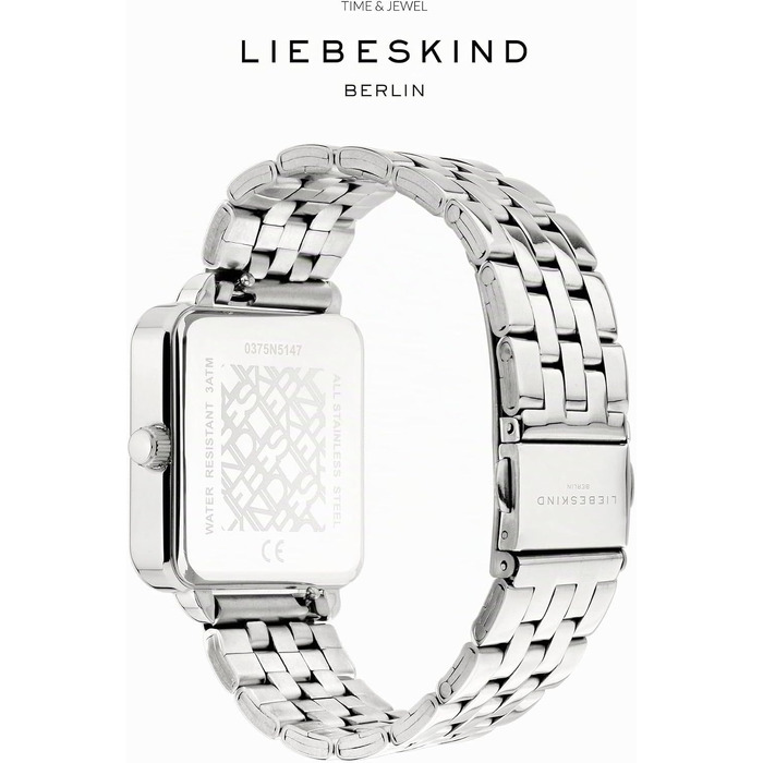 Жіночий аналоговий кварцовий годинник Liebeskind Berlin LT-0150-MQ зі сталевим браслетом, сріблястий/білий