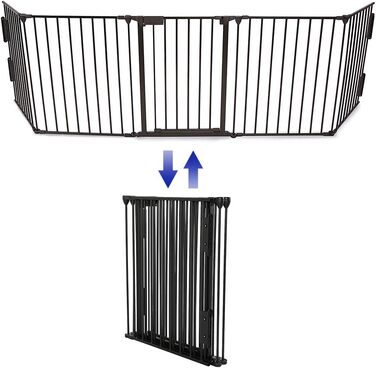 Клітка для собак, цуценят, гризунів та кроликів, металева, розкладна, з дверцятами (310 x 2,5 x 75 см)