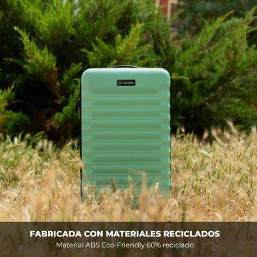 Чемодан ручної поклажі NUMADA Upfly Underseat 40x25x20 см (20 л), зелений. ABS, знімні колеса, для Ryanair, Vueling, Easyjet