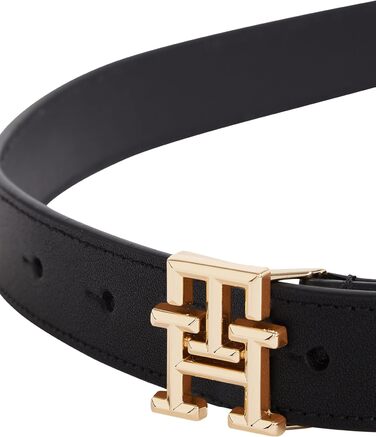 Ремінь жіночий Tommy Hilfiger Logo 2.5 AW0AW17248, чорний, регульований, 75 см