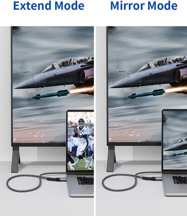 Кабель DisplayPort до HDMI JSAUX 2м, 4K@30Hz, 2K@60Hz, 1080P@120Hz, позолочений, обплетення, алюмінієва оболонка, для комп'ютерів Lenovo, HP, Dell, AMD, NVIDIA