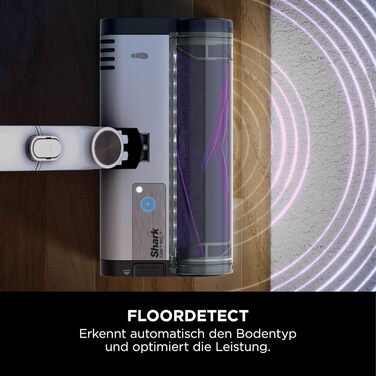 Пылесос Shark Clean & Empty: аккумуляторный, с базой самоочистки, до 40 мин работы, беспроводной, для шерсти животных, ковров и твердых полов, с LED-подсветкой, тихий, белый/синий, BU3521EU