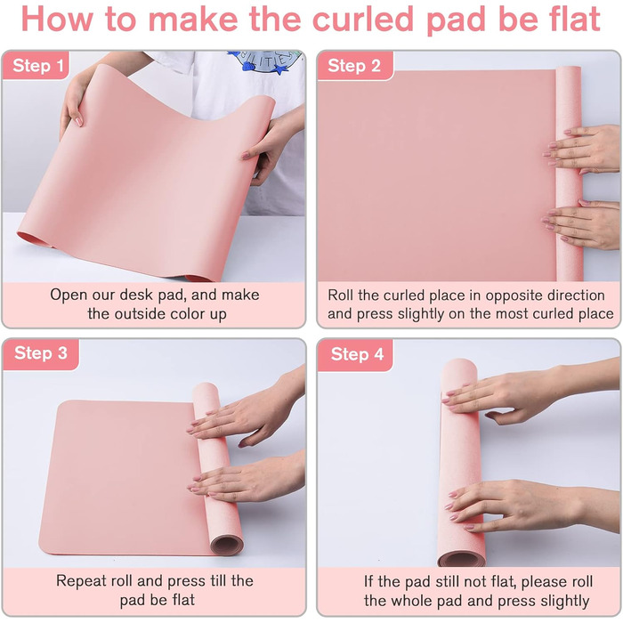 PINKCAT Килимок для миші з PU-шкіри, двосторонній, 80 x 40 см (світло-зелений+світло-блакитний)