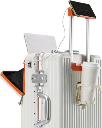 Чемодан ручної поклажі для весни/літа, відповідає вимогам авіакомпаній, з TSA-замком, 360° колесами, PC-корпусом та міцним алюмінієвим каркасом, підходить для розмірів 20'', 24'' та 26''