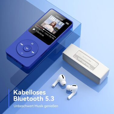 MP3 плеєр AGPTEK 32GB Bluetooth 5.3, 1.8