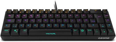 Ozone Gaming Gear Double TAP: Клавіатура та миша для геймінгу, напівмеханічна з RGB, сенсор Avago, 4000 DPI, USB