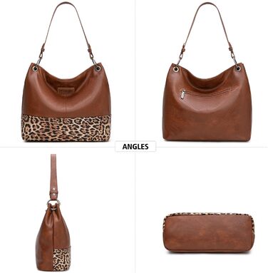 Сумка жіноча Wrangler Hobo з екошкіри, верхня ручка, крос-боді, леопардовий коричневий