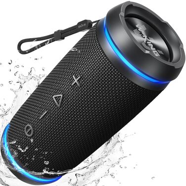 W-KING Bluetooth колонка 36W: Портативна бездротова колонка з 360° звуком, IPX6 водонепроникна, AUX, 30 год автономії, для дому, вулиці, вечірок, подорожей
