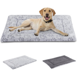 IEUUMLER Dog Bed Washable Dog Mat, Fluffy Soft and Warm Dog Blanket for Travel, Cat Cushion for Large and Small Dogs or Cats FC014 (Gray, 106 * 71cm)