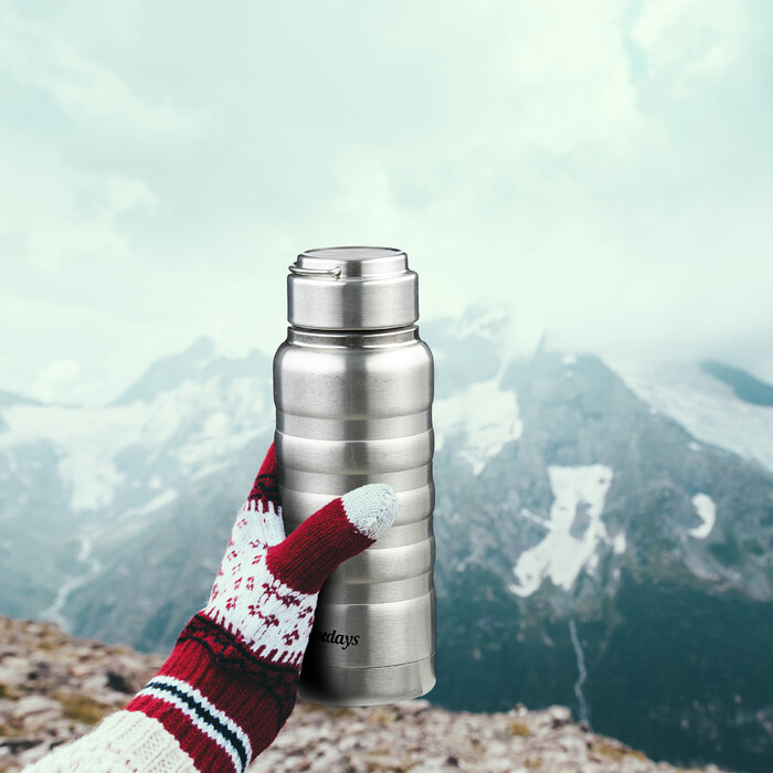 Relaxdays Stainless Steel Drinking Bottle 400 ml