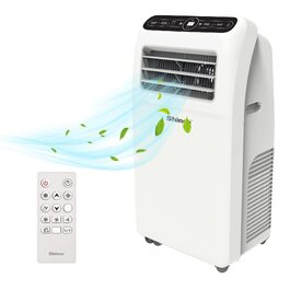 Мобільний кондиціонер SHINCO 12000 BTU (3,5 кВт) з виносним шлангом, охолодження, вентиляція, осушення, для приміщень до 90 м³, білий