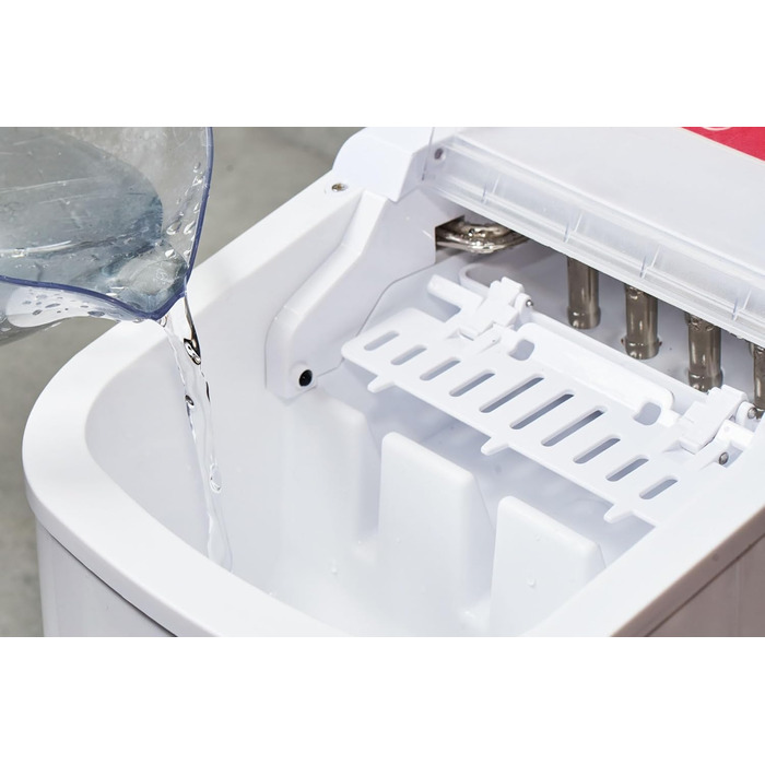 Машина для приготування льоду Salco Coca Cola – 10 кг на день, 2 розміри кубиків, червоний дизайн, для коктейлів та вечірок