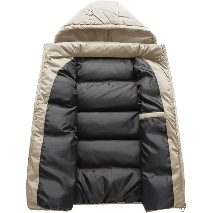 Чоловіча жилетка SeaUr з пухом, водонепроникна, легка, з капюшоном та кишенями, зелена (S, Хакі)