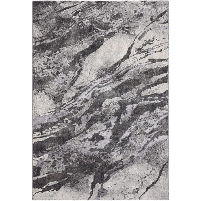 Mia's Rugs Mira Living Room Rug Gray/Anthracite 120x170 cm Frieze, 28066 95-Grey 120x170 120 cm x 170 cm Gray/Anthracite