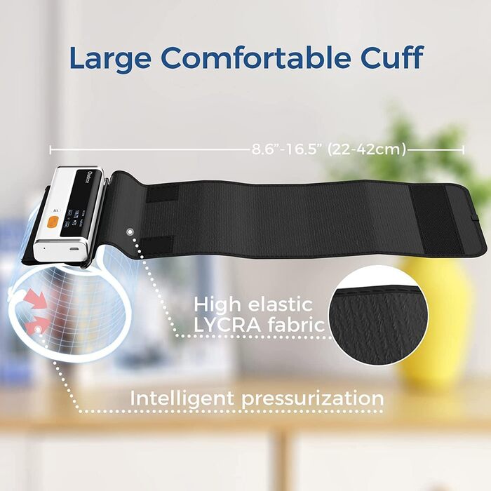 Тонометр на плече CheckMe Armfit Plus Bluetooth з ЕКГ, аналіз ЕКГ-звіту, вимірювання тиску за 30 секунд, частоти серця, підтримка кількох користувачів, сумісний з Android/iOS BP2