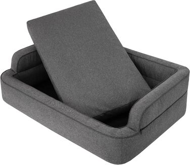 Крісло-ліжко для собак та котів, ліжко для тварин, XXL (117x79 см), графітовий колір, знімний чохол