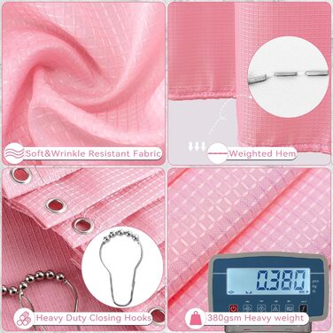 Набір для ванної кімнати XLHOMO: душовий завіс, килимки та аксесуари (27 предметів, фіолетовий)