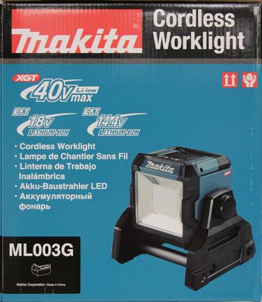 Світлодіодний акумуляторний прожектор Makita ML003G 18-40V, 1100 лм, 2 режими яскравості, IP65, поворот 240°, без акумулятора та зарядного