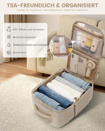 Рюкзак ручної поклажі LOVEVOOK 40x30x20, 24L для жінок, підходить для Ryanair, Eurowings, Wizz Air, Khaki Beige