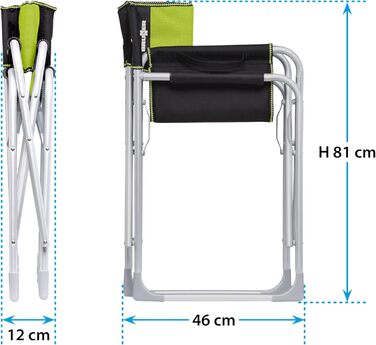 Крісло Brunner Regista Captain Azzurro/Nero (Зелений/Чорний) - Складне кемпінгове крісло преміум-класу