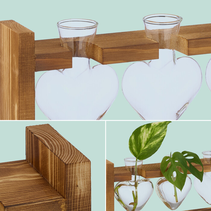 Relaxdays Reagent Tube Vase with Stand