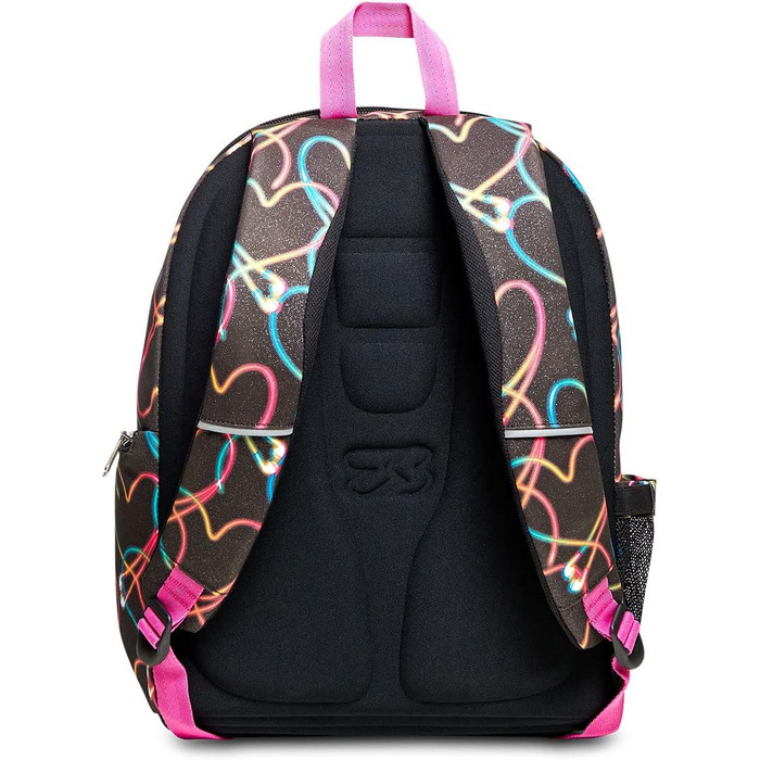 Рюкзак Seven Rucksack Advanced: для школи, університету та відпочинку. Місткий рюкзак для підлітків, дівчаток та хлопчиків з відділенням для ноутбука та кишенькою для пляшки. Кольори: рожевий, фіолетовий (Чорний I)