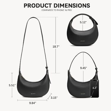 Сумка жіноча BOSTANTEN велика шопер з екошкіри, чорна (1-3320-schwarz)
