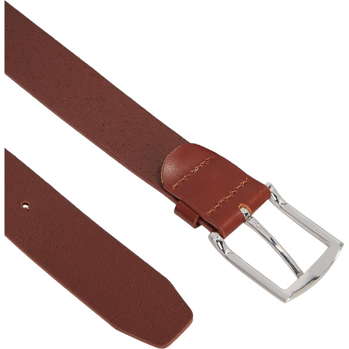 Чоловічий шкіряний ремінь Tommy Hilfiger New Denton 3.5, колір: коричневий (темно-бежевий)