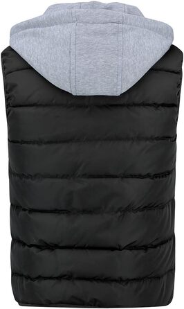 Чоловіча степкова жилетка YOUTHUP з капюшоном, тепла зимова жилетка для активного відпочинку, чорна, розмір XL