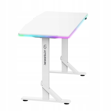 Ігровий стіл Ultradesk IRON WHITE, 132,5x60,5 см, регулювання висоти 71-81 см