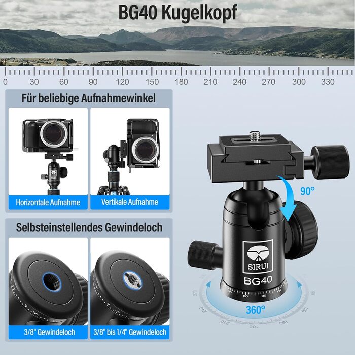 Штатив відео SIRUI Traveler X-III з вуглецевого волокна, 0.95kg, з Fluid-головкою та системою швидкої фіксації Arca Swiss, для DSLR/відеозйомки, реверсивна центральна колона
