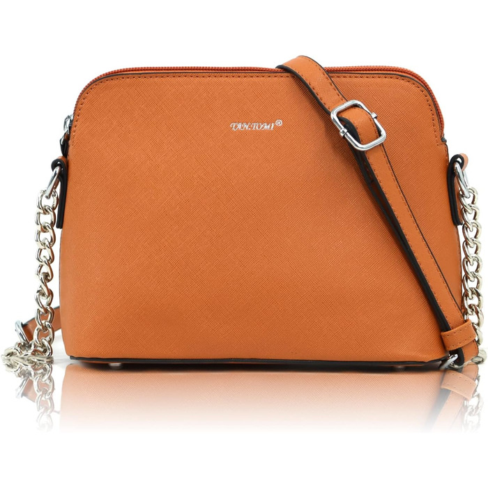 Сумка TANTOMI жіноча через плече: елегантна крос-боді сумка-клатч з ланцюжком, коричнева