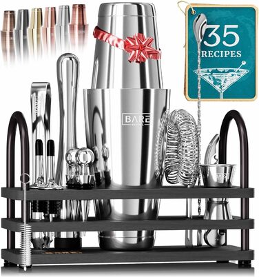 Набір для приготування коктейлів | Набір бармена | 14 предметів | Boston Shaker 28oz (800мл) | З рецептами | Подарунок