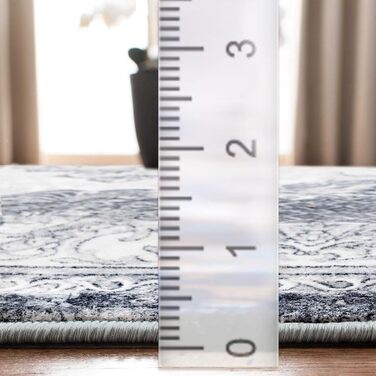 Килим для вітальні сучасний, короткий ворс, неслизький, пральний, м'який, для вітальні, спальні та їдальні, сірий та білий, 120 x 160 см сіро-білий, прямокутний