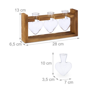 Relaxdays Reagent Tube Vase with Stand