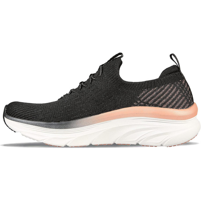 Кросівки Skechers D'lux Walker Let It Glow жіночі, чорні з рожево-золотою окантовкою, 39 EU