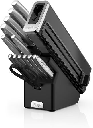 Набір ножів Ninja Foodi StaySharp Deluxe, 14 предметів з точилкою, K32014EUUK, з дерев'яною ручкою