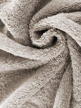 Herzbach Home Sauna Towel 80 x 200 cm 2-Pack – 100% Cotton – Soft & Absorbent – Extra Large & Long (Sand Grey)